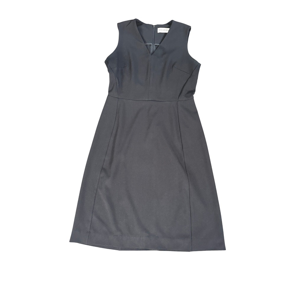 M.M. LaFleur Black Sleeveless A-Line Dress V-Neck Career Cocktail